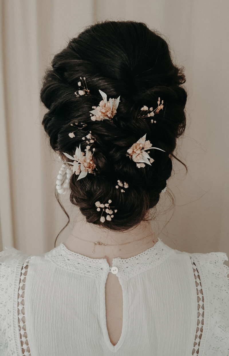 Épingle à cheveux en fleurs séchées – Image 3