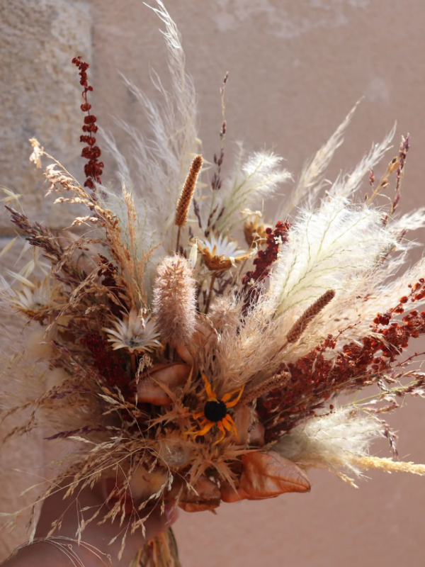 Bouquet de fleurs séchées sur mesure