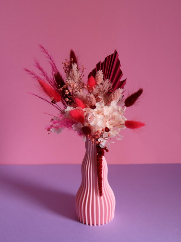 Bouquet + Vase - Fraise / Framboise