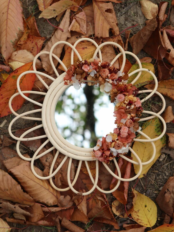 Miroir en rotin - Automne