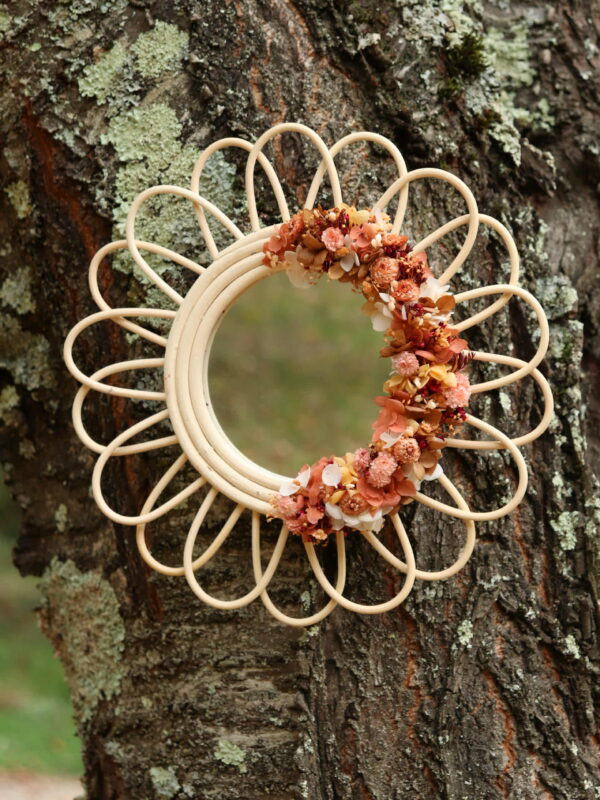 Miroir en rotin - Automne